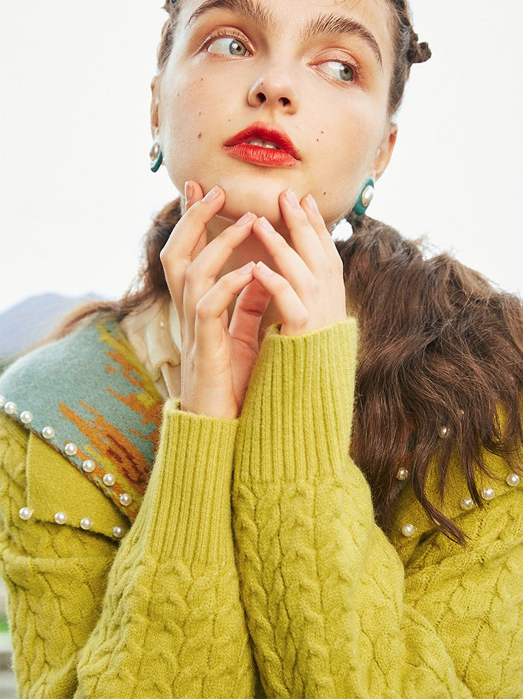 星月夜と花瓶の向日葵のセーターカーディガン – remulia