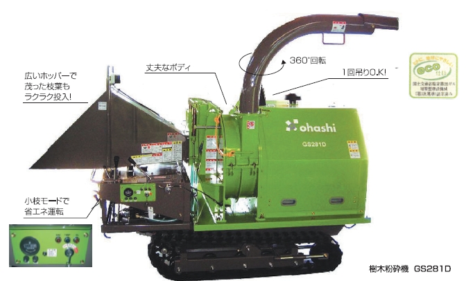 レンタル】樹木粉砕機｜鹿島三友鋼機