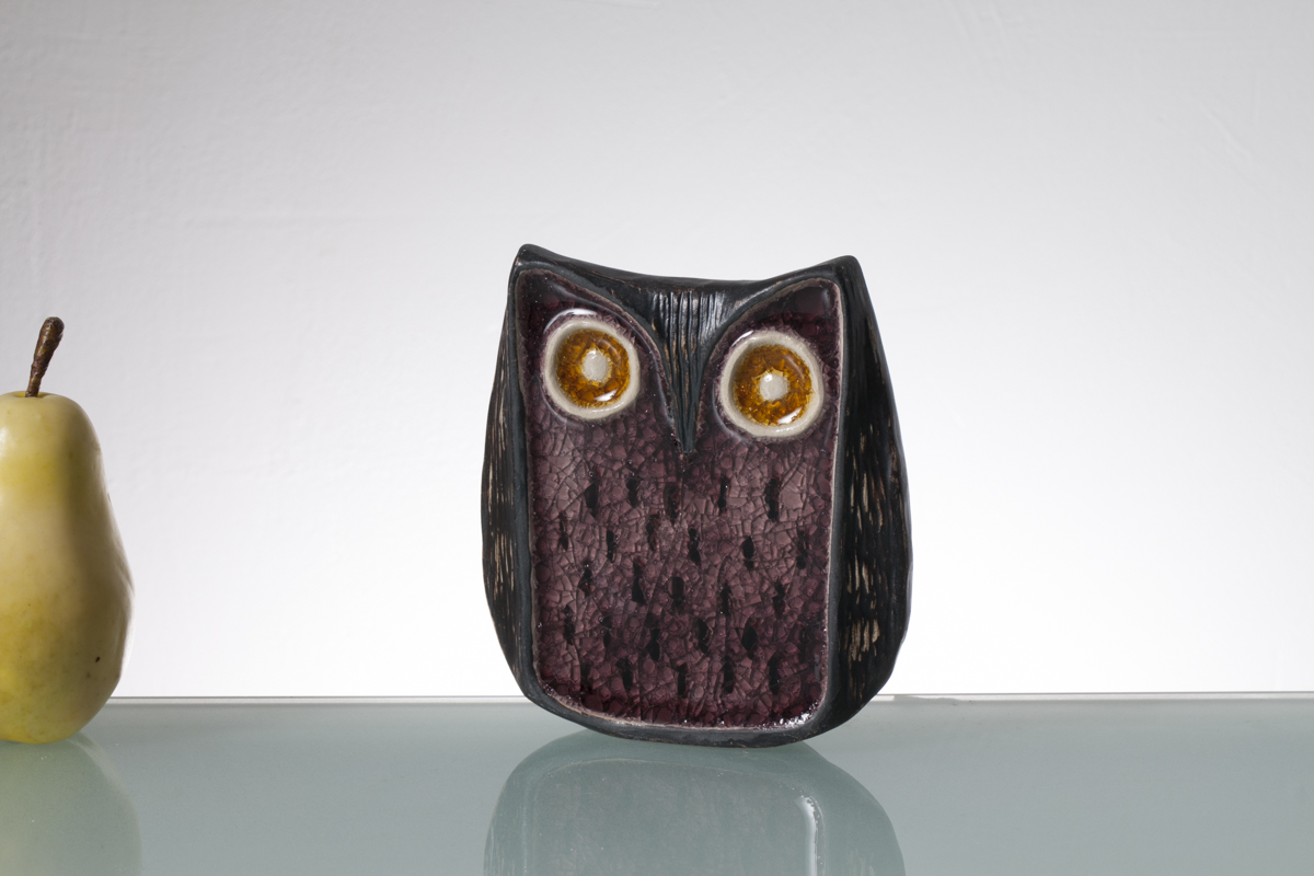 ジョナサンアドラーフクロウ型ホワイト陶器小物入れ ジョナサン