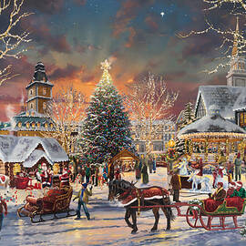 Santa's Silent Night by Thomas Kinkade Studios
