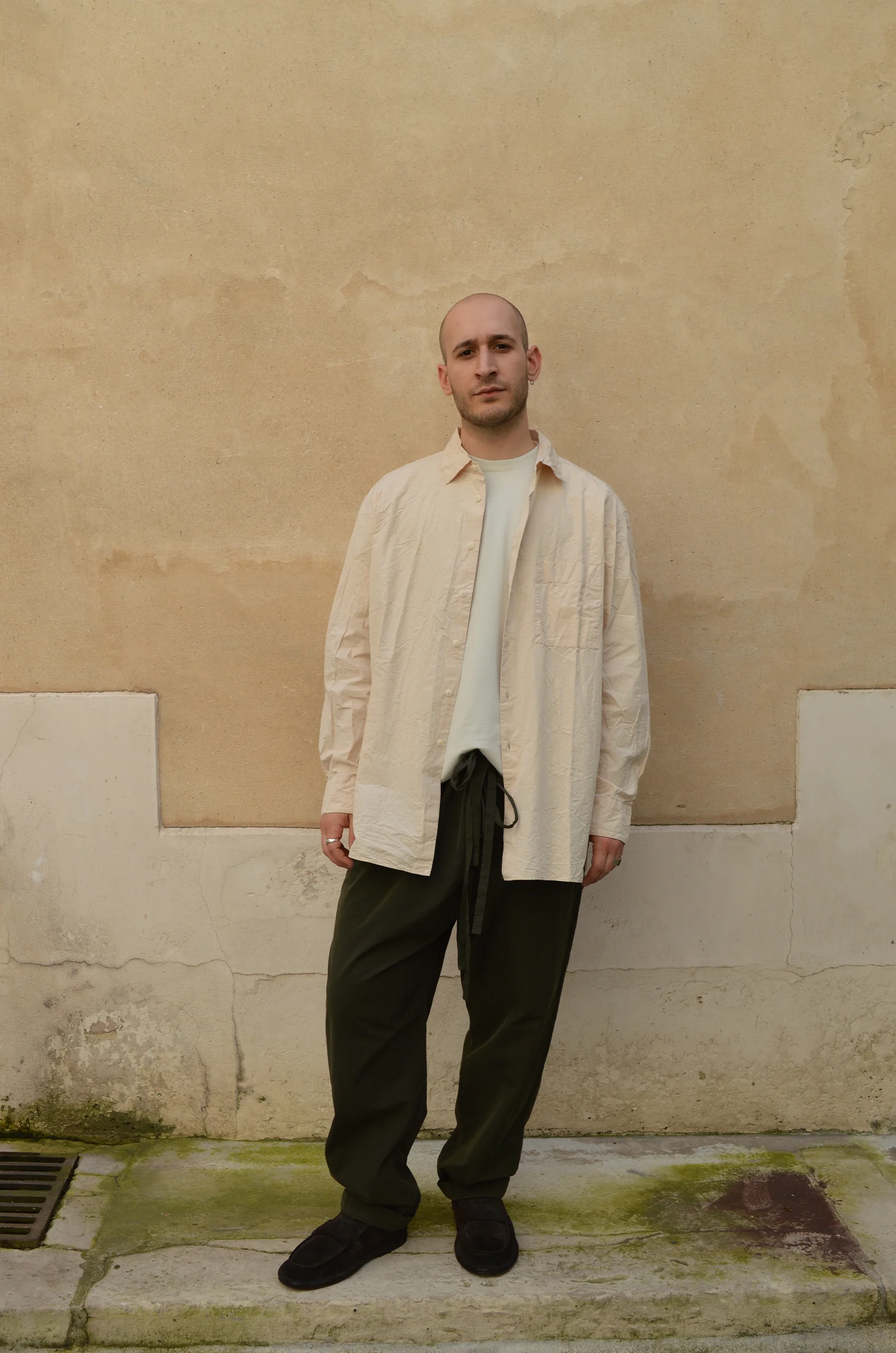 Casey-Casey - Big Raccourcie Shirt - Porcelain - RENDEZ-VOUS STORE