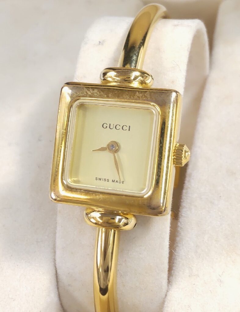ジャンク 不動品 GUCCI グッチ 1900L SS ゴールド文字盤 クオーツ