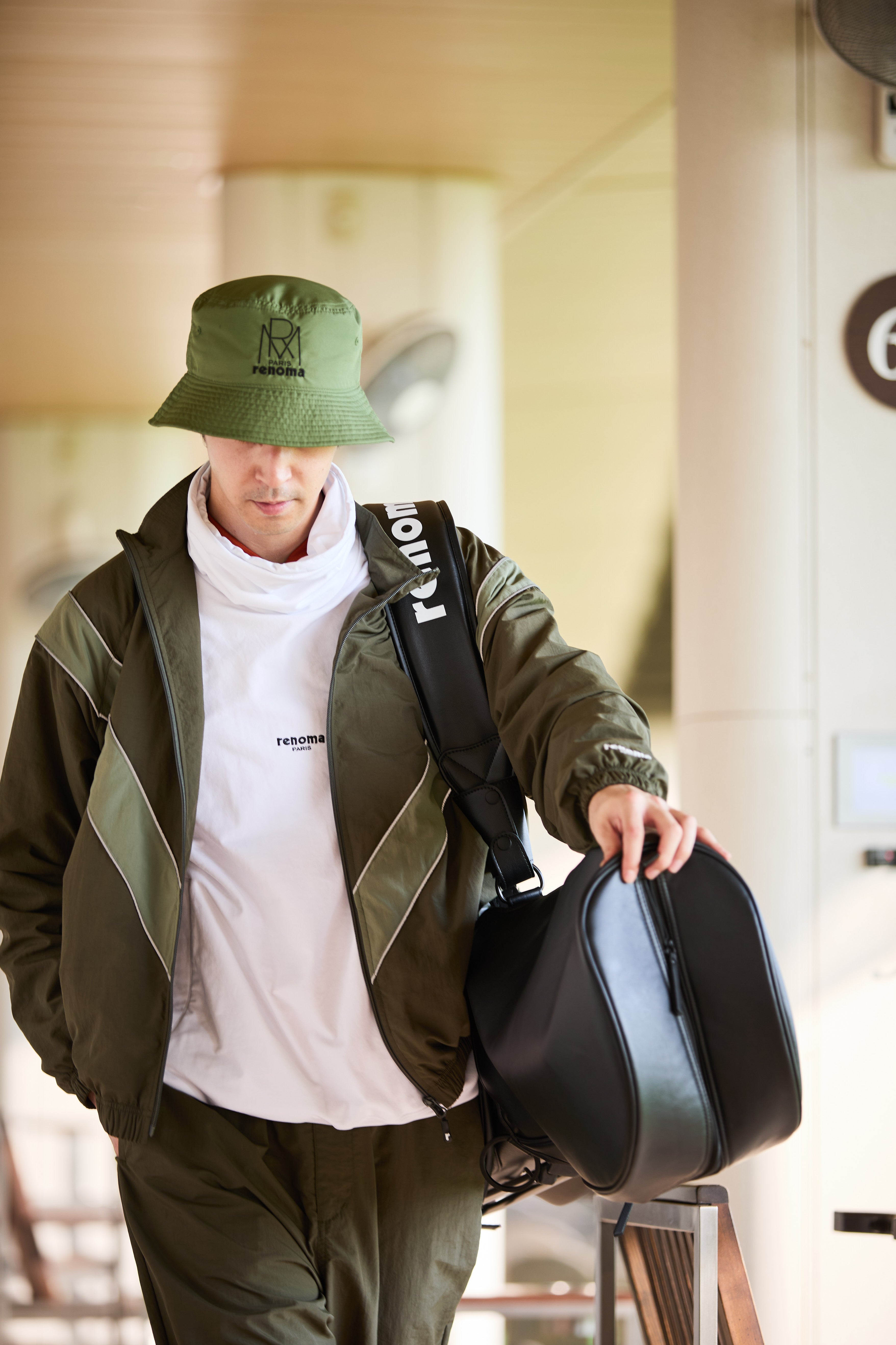 LINE SWITCHING NYLON JACKET – renoma golf