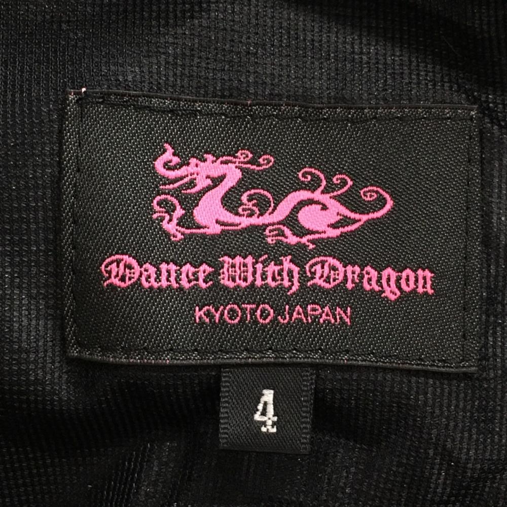 ダンスウィズドラゴン ダウンベスト 黒 ラメ レディース 4(XL) ゴルフ