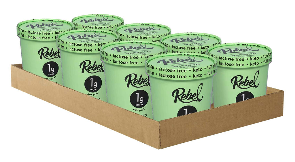 Rebel Ice Cream | Pistachio CASE (8 Pints)