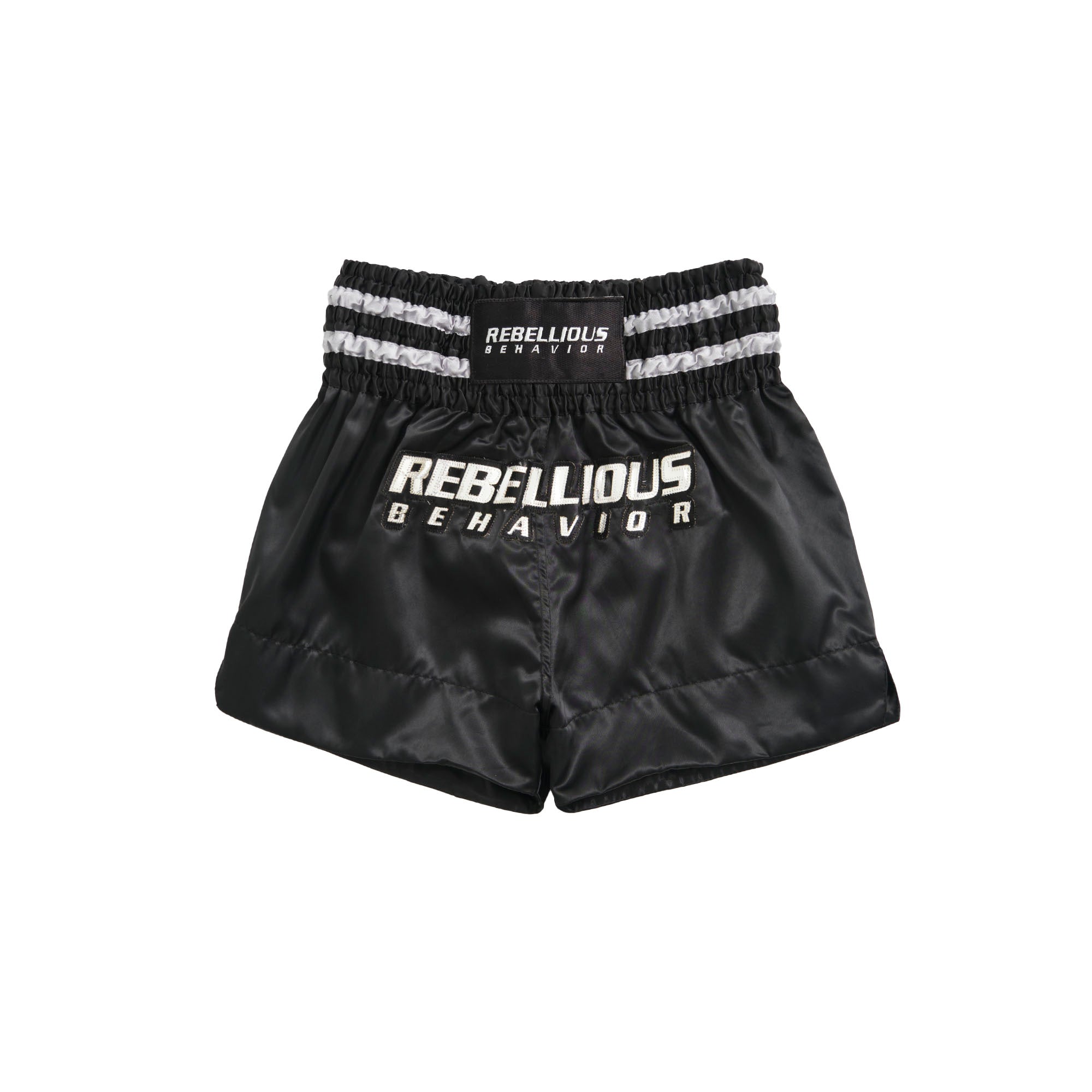 RBLS SP LOGO MUAYTHAI SHORTS – REBELLIOUS BEHAVIOR