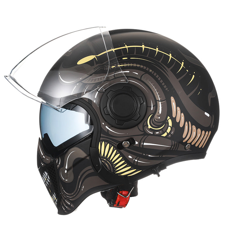 Double Lens Vintage Modular Helmet - DOT and ECE Approved – RebelXion