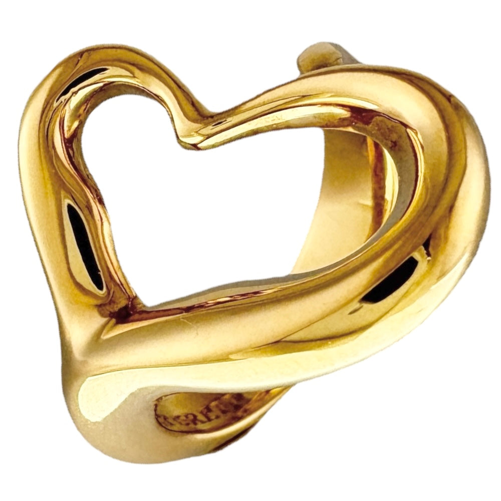 TIFFANY & CO. Tiffany Open Heart Ring Ring 6.5 18 Gold K18 Yellow