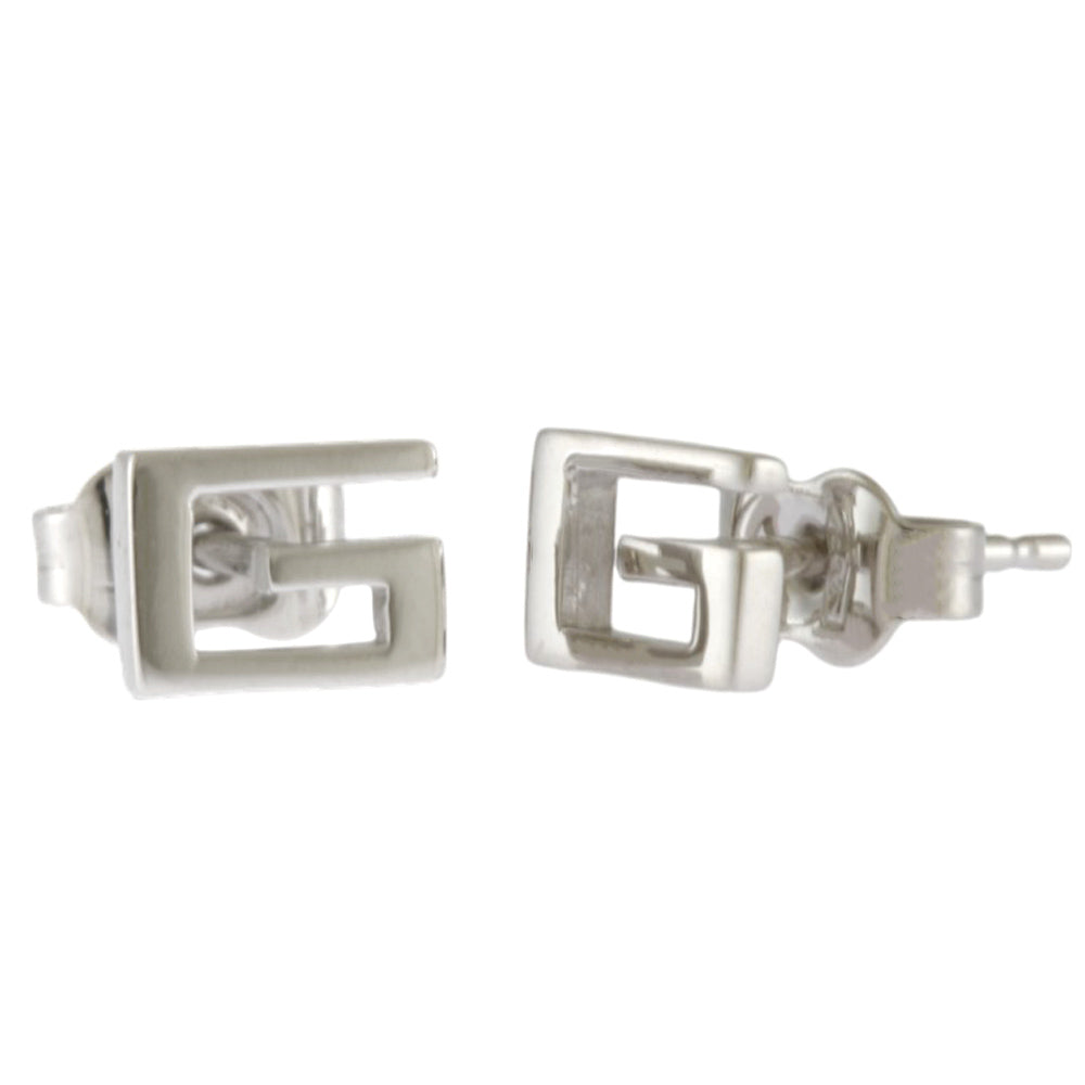 GUCCI グッチ Gロゴ ピアス 18金 K18ホワイトゴールド ユニセックス