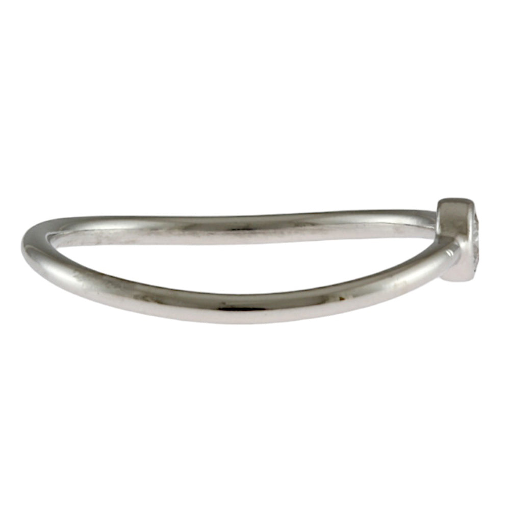 ティファニー ウェーブ シングルロウ ダイヤモンド リング 指輪