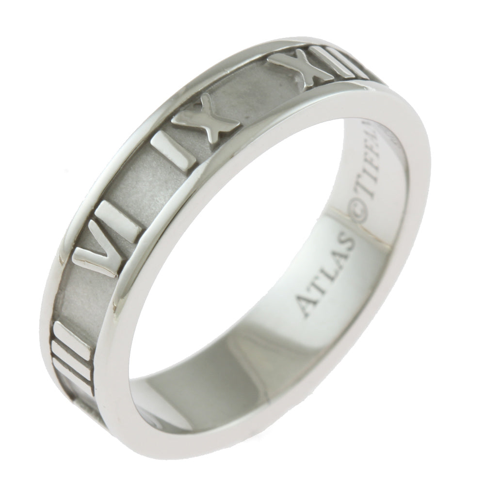 ティファニー アトラス リング 指輪 8号 18金 K18ホワイトゴールド