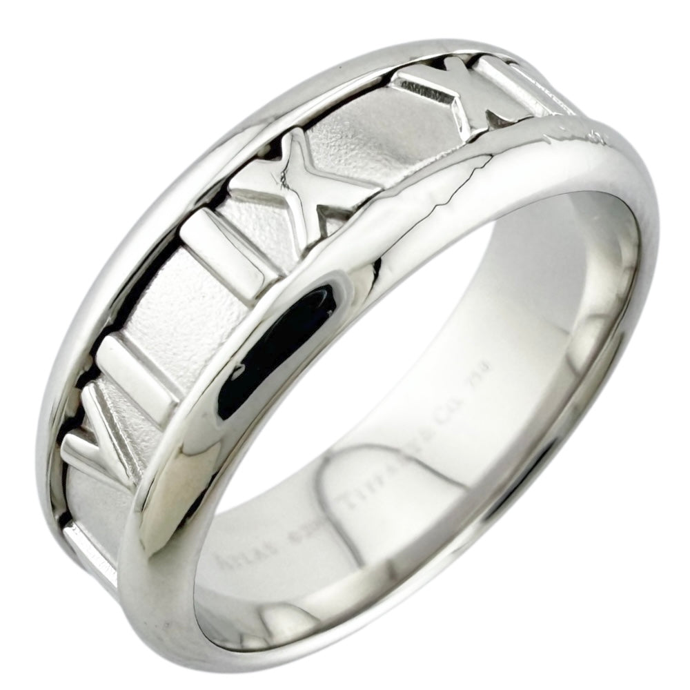 TIFFANY&Co. Tiffany Atlas Ring Size 15.5 18K K18 White Gold