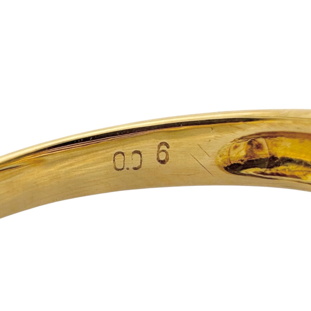 リング 指輪 14号 18金 K18イエローゴールド アクアマリン レディース