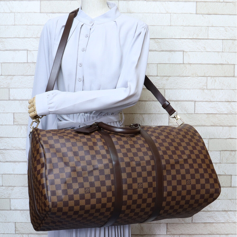Louis Vuitton Keepall Bandouliere 55 Damier Boston Bag Damier