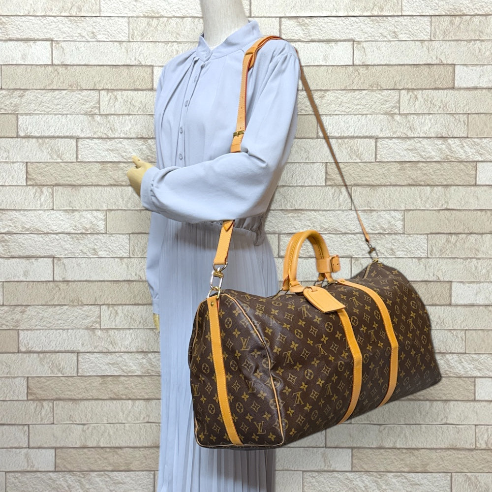 LOUIS VUITTON ルイヴィトン キーポル55バンドリエール モノグラム