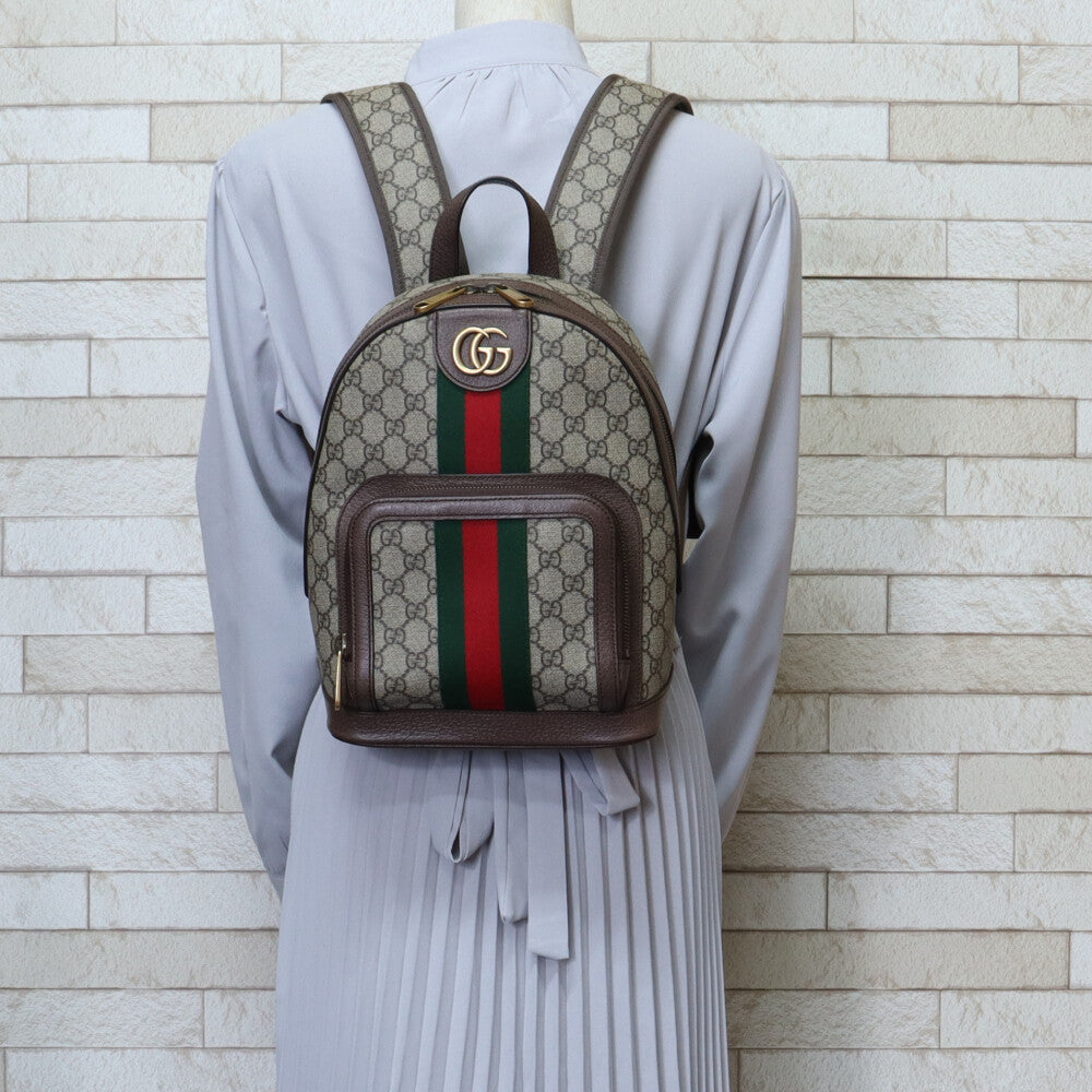 GUCCI GG Small Ophidia Backpack/Daypack GG Supreme Canvas Women's