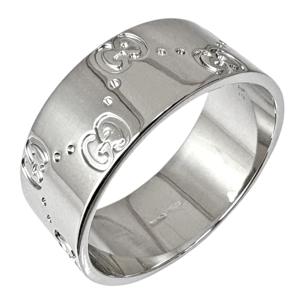 GUCCI グッチ GGアイコン リング 指輪 23.5号 18金 K18ホワイト