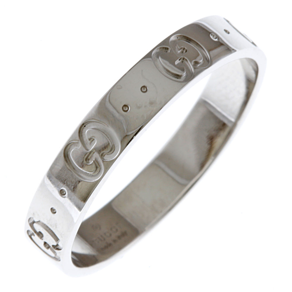 GUCCI グッチ アイコン リング 指輪 20号 18金 K18ホワイトゴールド