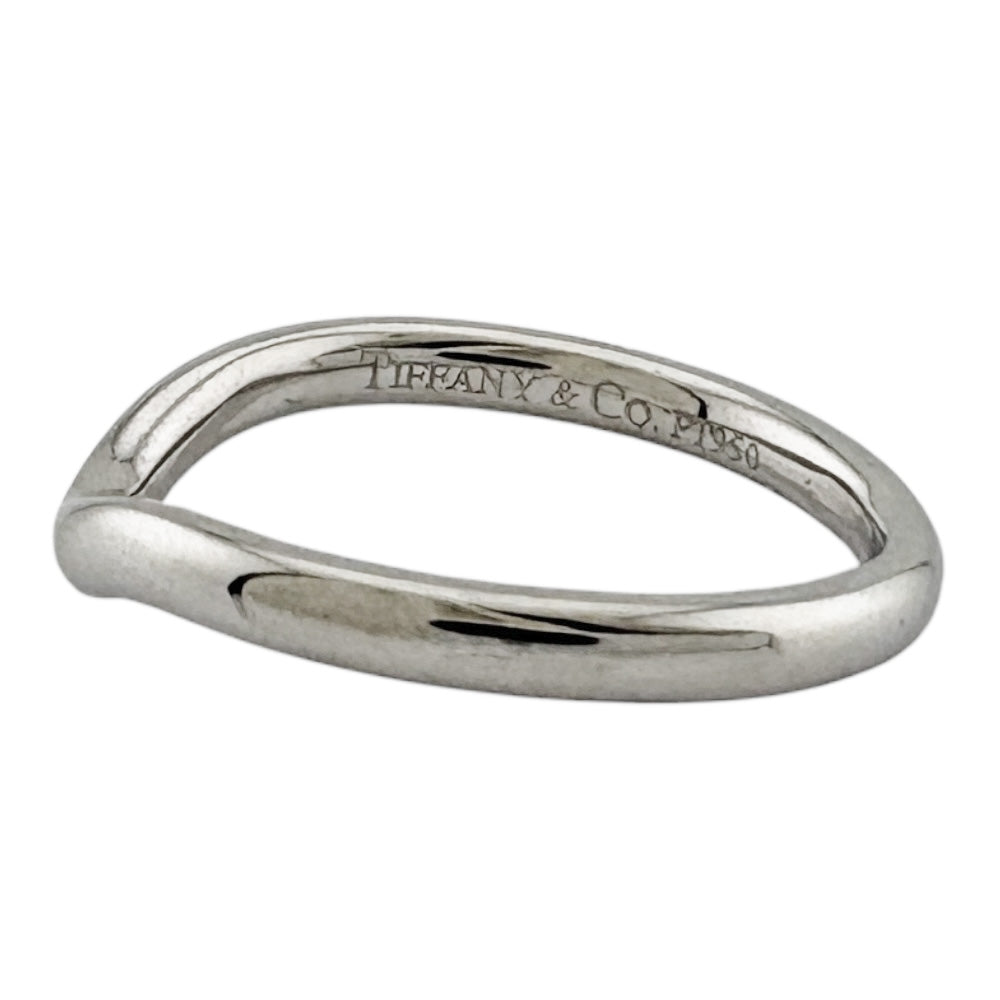 TIFFANY&Co. ティファニー カーブドバンド リング 指輪 6号 Pt950