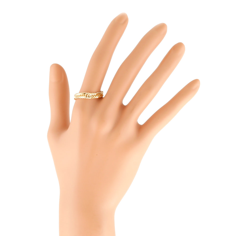 喜平 リング・指輪 12DCT 12面トリプル リング 指輪 21号 18金 K18