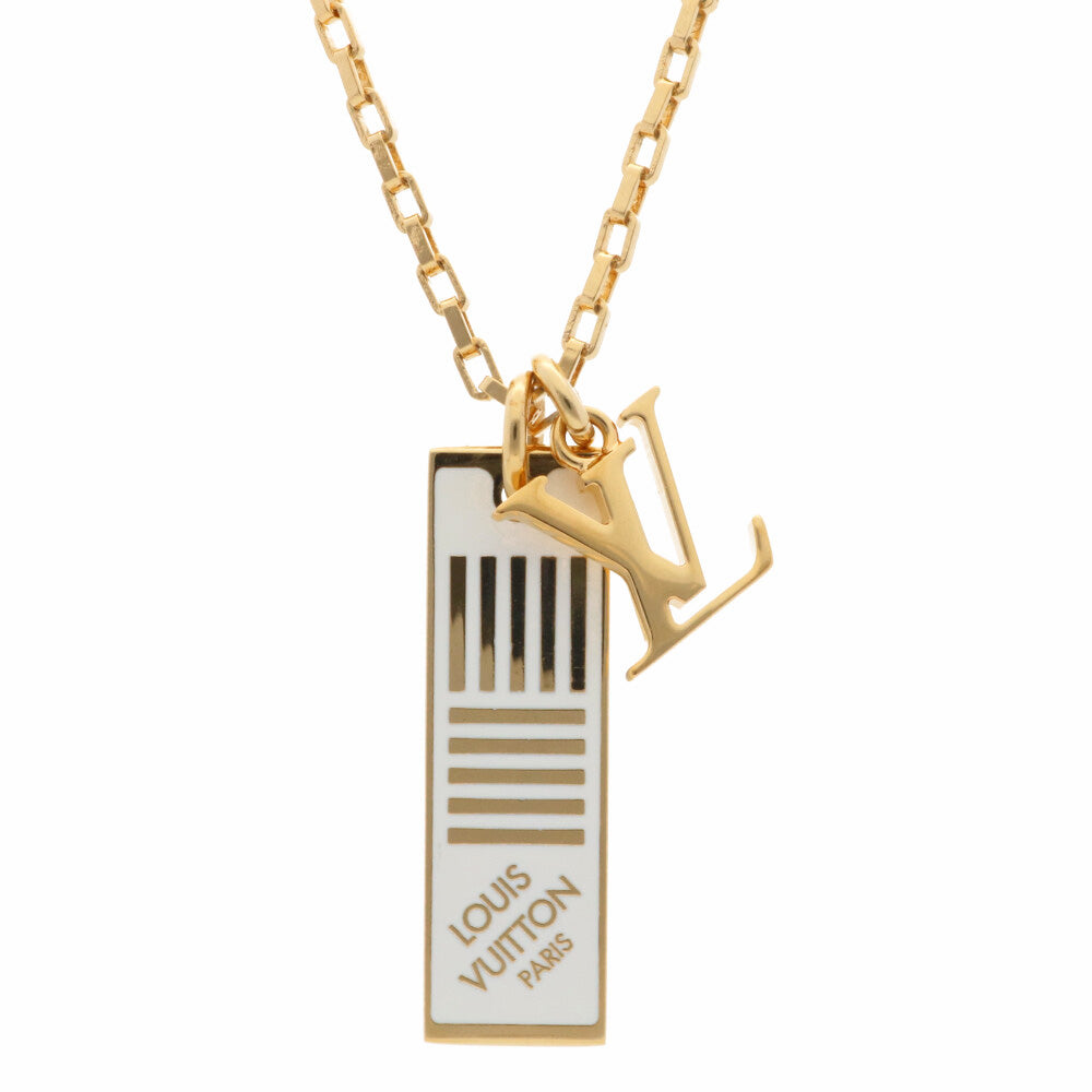 中古】 ルイ・ヴィトン LOUIS VUITTON ネックレス プレート ロゴ
