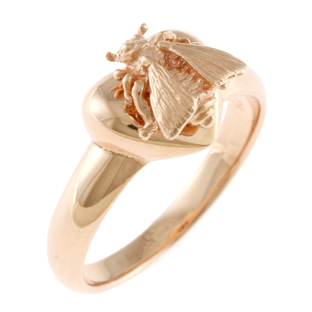 中古】 グッチ GUCCI K18PG リング 指輪 ハチ 蜂 ビー ハート #14 13.5