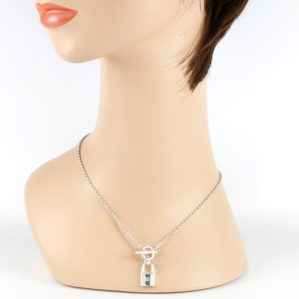 Used] Hermes HERMES SV925 Necklace Padlock Padlock Silver 925