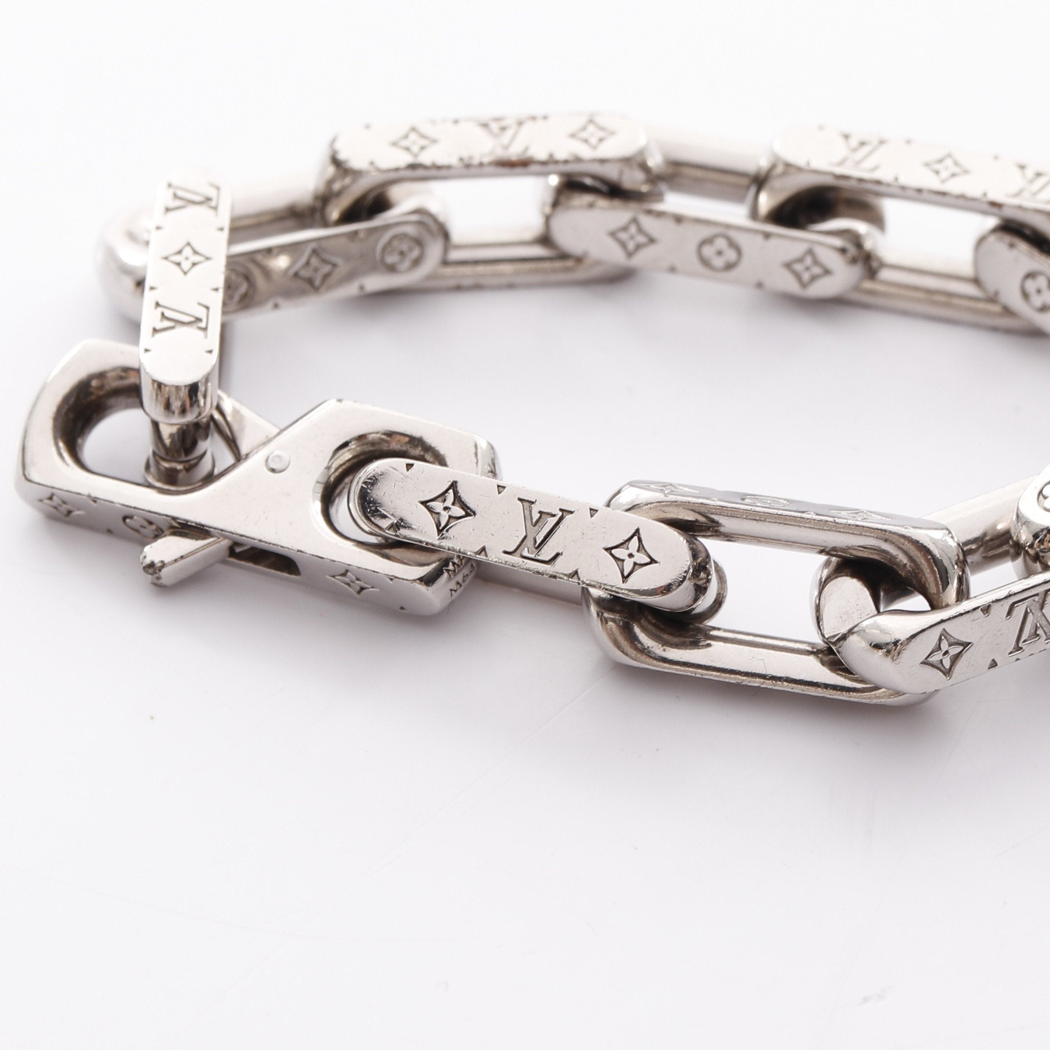 コリエ チェーン モノグラム ブレスレット シルバー ルイヴィトン – RECLO