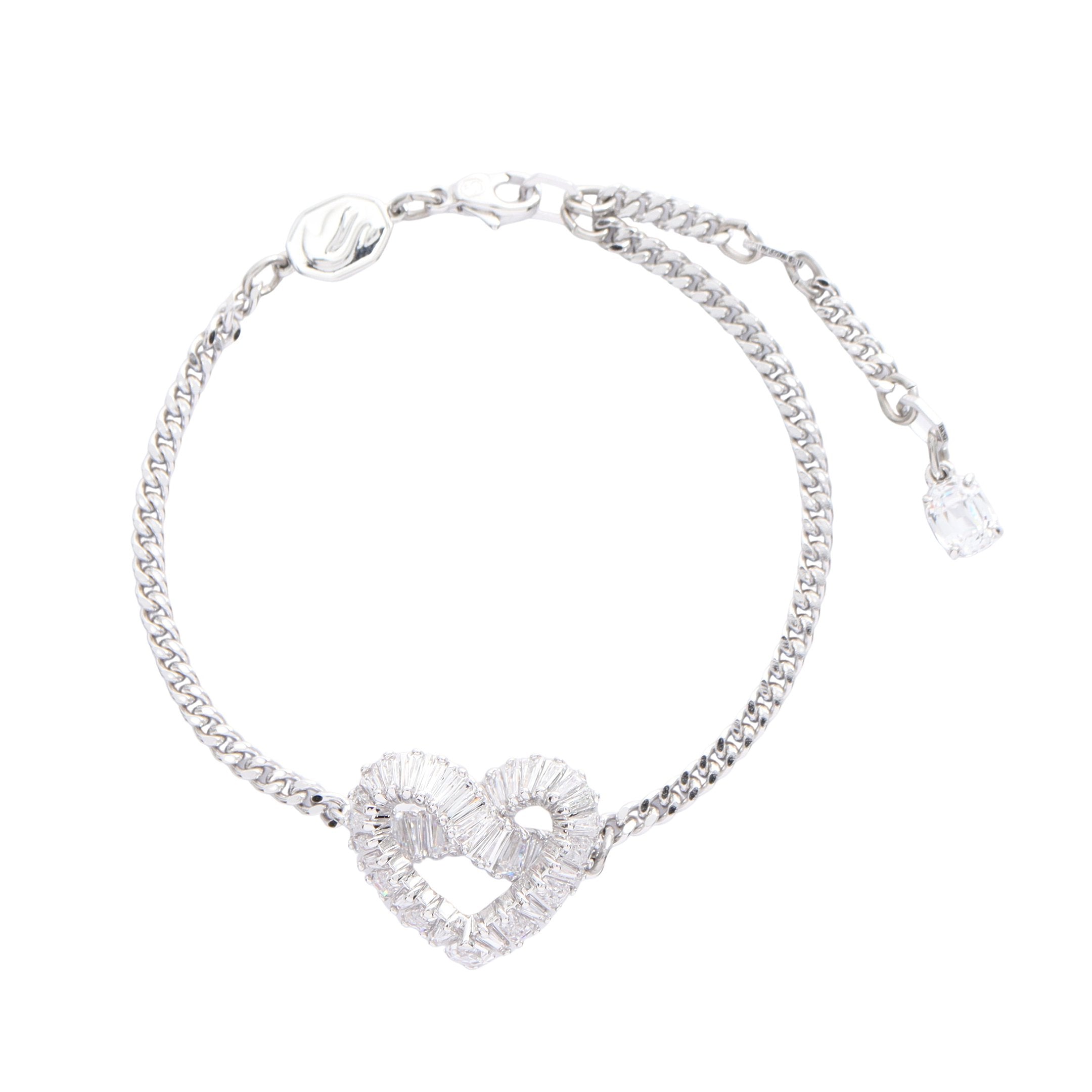 Matrix ハート ブレスレット クリスタル シルバー クリア