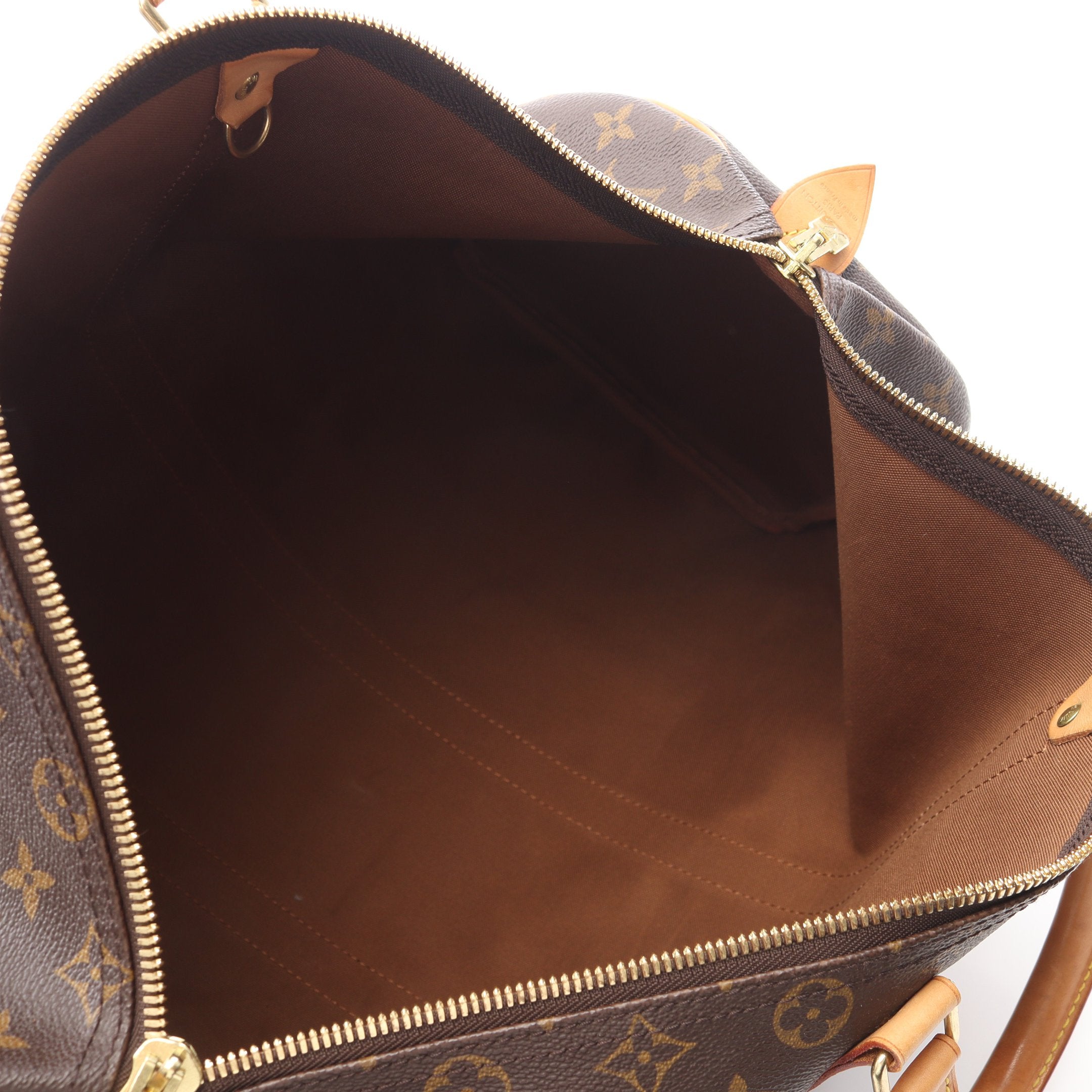 キーポル45 モノグラム ボストンバッグ PVC レザー ブラウン ルイ