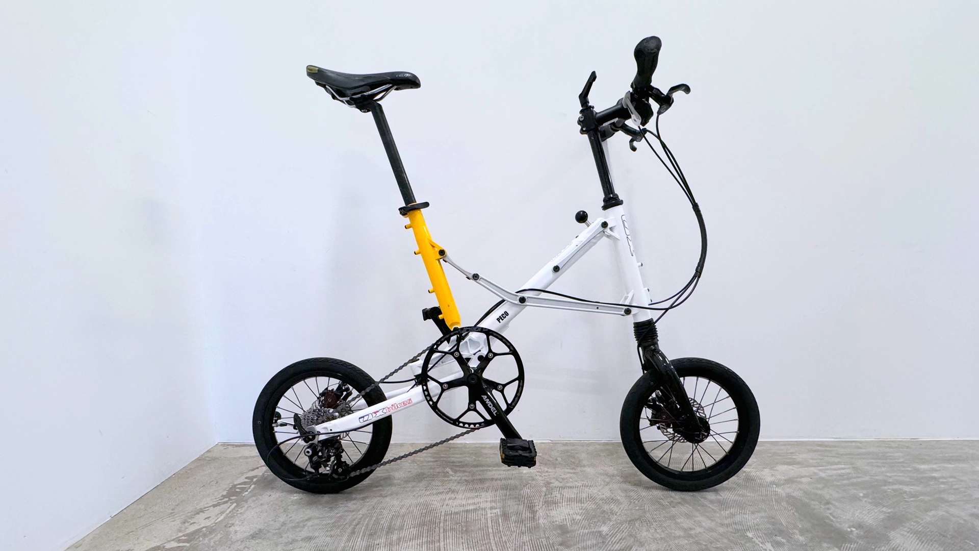 希少 OX PECO 折りたたみ自転車 ホワイト ブルー 希少 OX PECO