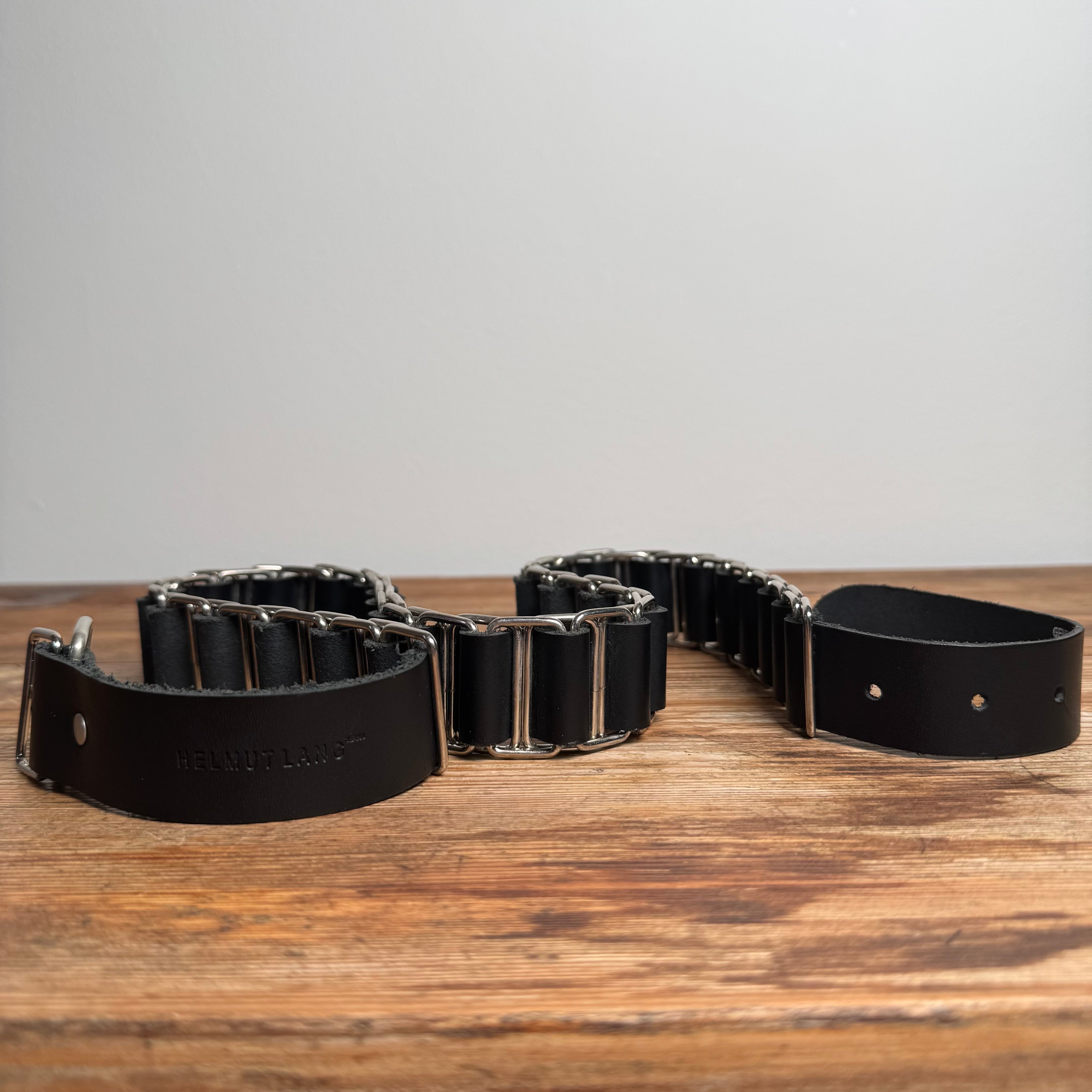 1998 Helmut Lang Metal Chain Leather Roller Belt – Recollected Sweden