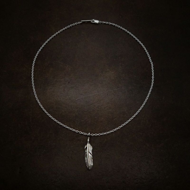 極小フェザー左向き×オリジナルチェーン/ネックレスカスタム | REDMAN.
