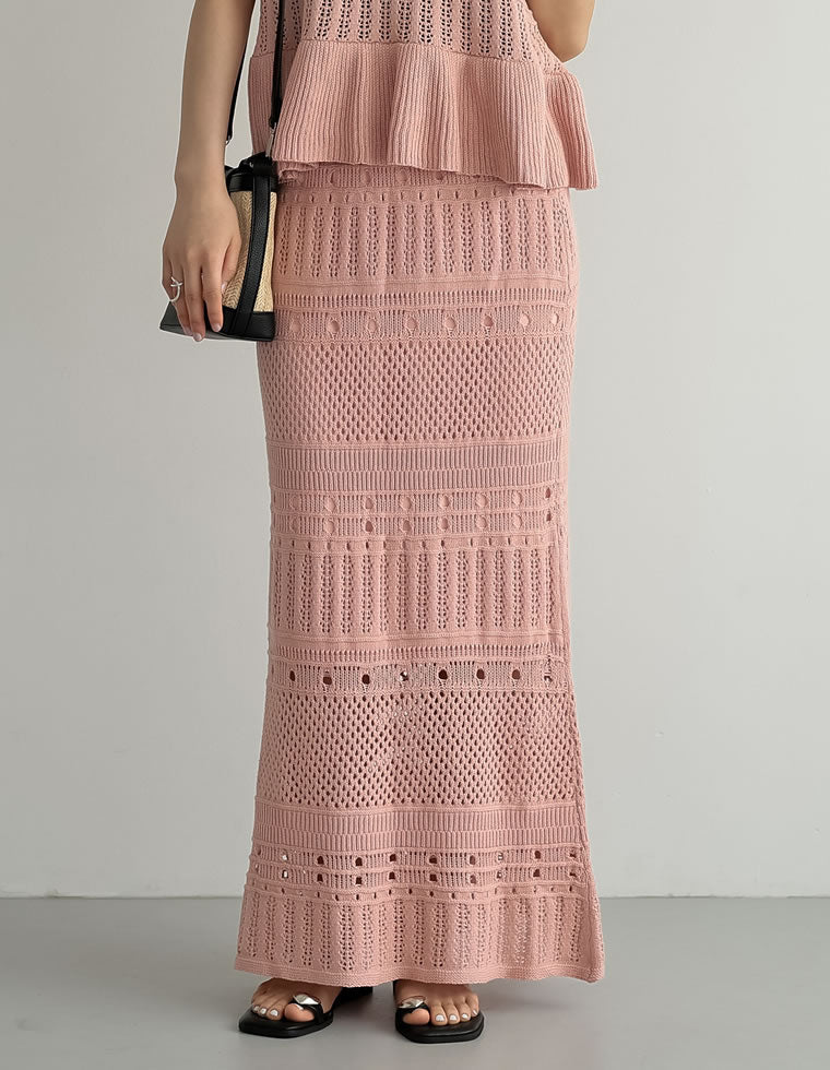 かぎ針編みニットナロースカート - スカート通販 | 人気レディース