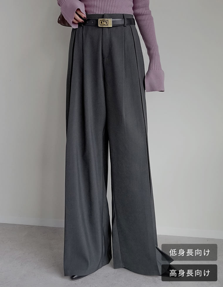 タックプリーツワイドパンツ - パンツ通販 | 人気レディース