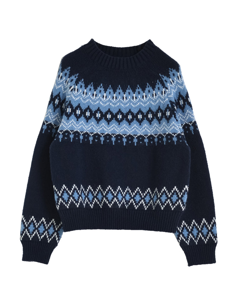 ノルディック柄ニットプルオーバー - トップス通販 | 人気レディース