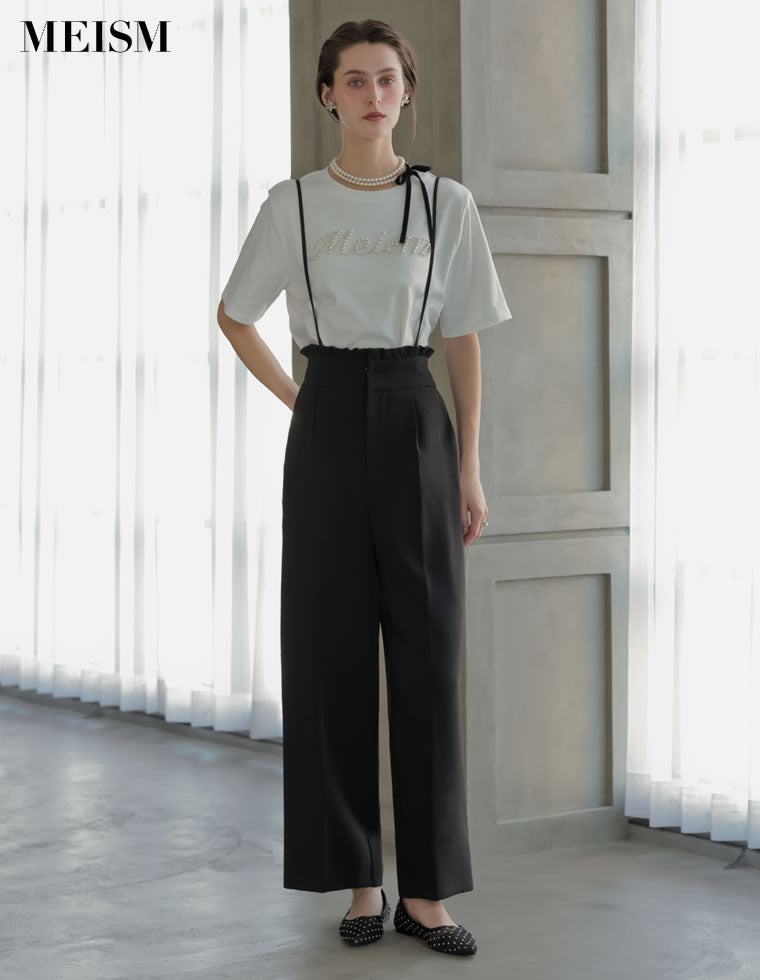 ダブルクロスフリルサロペット - オールインワン通販 | 人気レディース