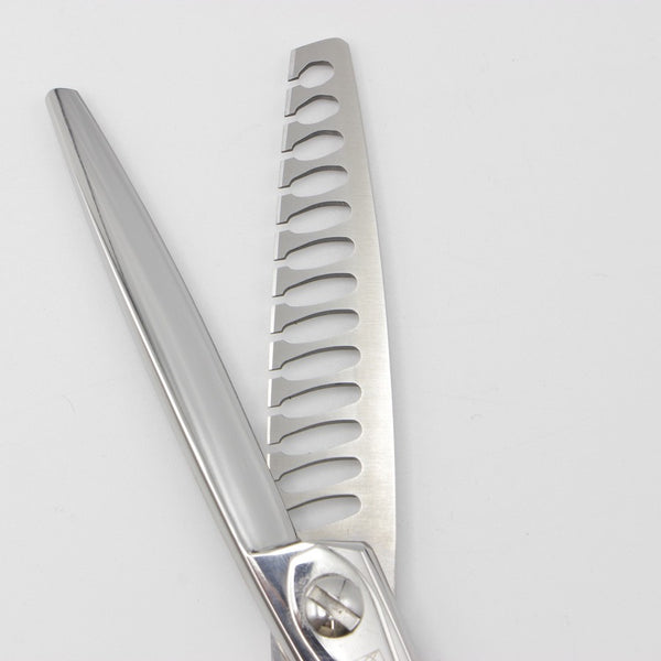 美品】内海シザー U&U OF50R セニング 6インチ オフセットハンドル 13