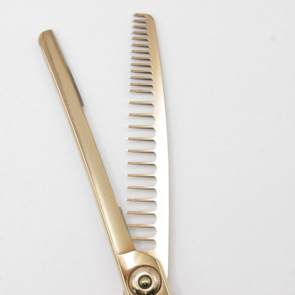 美品】ヘアリセッター 特殊セニングシザー ピンクゴールド 6.5インチ