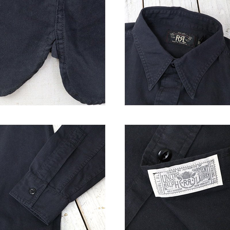 Double RL『GARMENT DYED TWILL WORK SHIRT』(BLACK) – Reggieshop