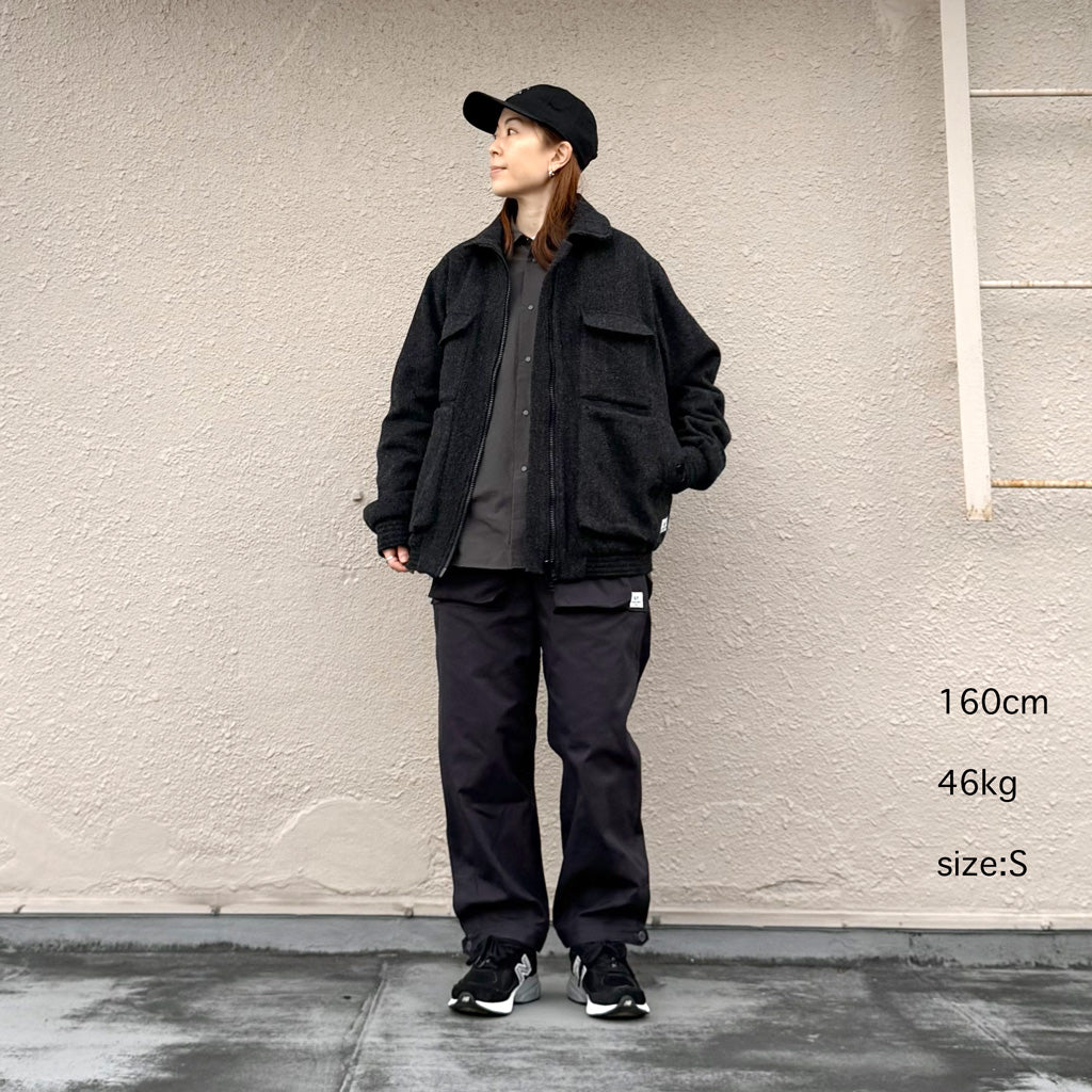 SASSAFRAS『D/C ARMOR JACKET HEAVY(HERRINGBONE BLANKET)』(CHARCOAL