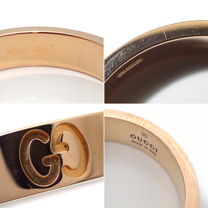 グッチ(GUCCI) Au750 アイコンリング 指輪 12号 箱・ケース付き ピンク