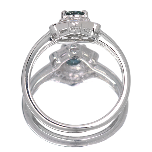 アレキサンドライト 約0.46ct ダイヤモンド 0.4ct プラチナ リング