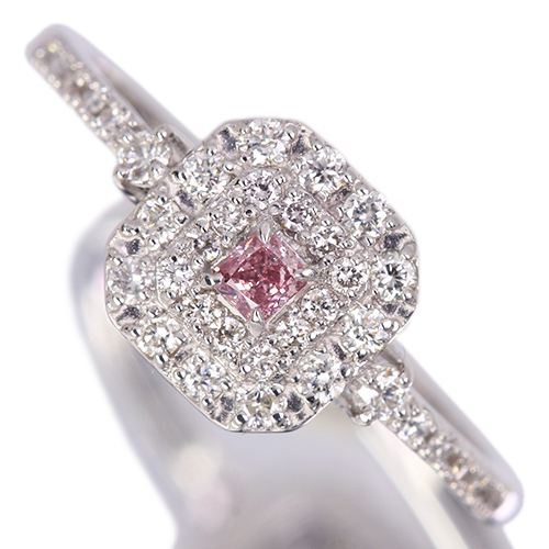 ピンクダイヤモンド 0.063ct/FIP/I1 ダイヤモンド 0.3ct プラチナ