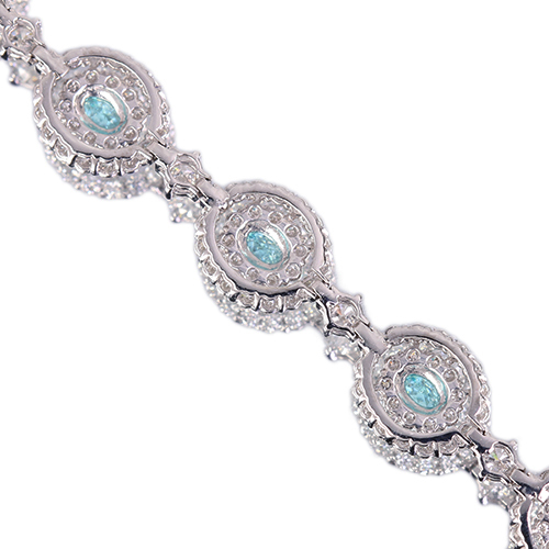 パライバトルマリン 1.18ct ダイヤモンド 3.4ct プラチナ ブレスレット