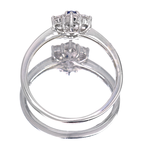 ベニトアイト 0.086ct ダイヤモンド 0.39ct プラチナ リング(指輪