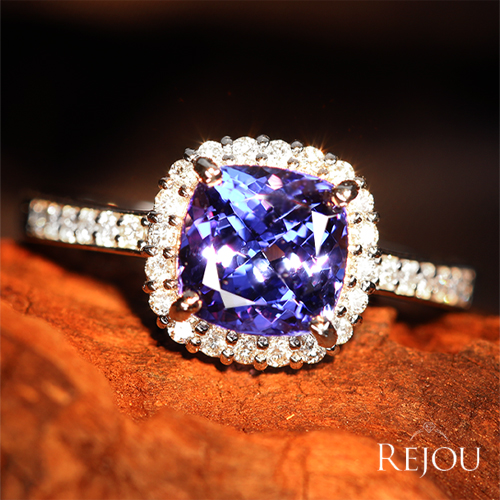 タンザナイト 1.8ct ダイヤモンド プラチナ リング(指輪)【品質保証書