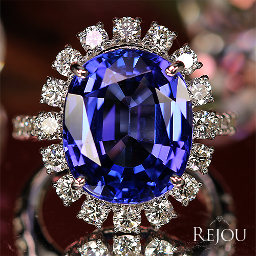 タンザナイト 10ct ハートアンドキューピッドダイヤモンド(H&C) 1.4ct