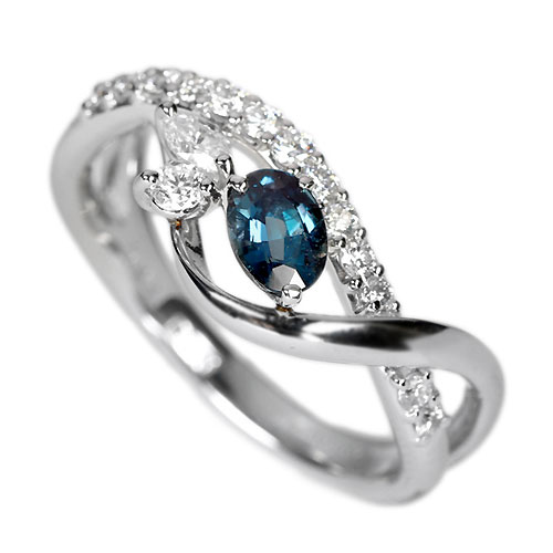 ブラジル産アレキサンドライト0.4ct ダイヤモンド プラチナ リング