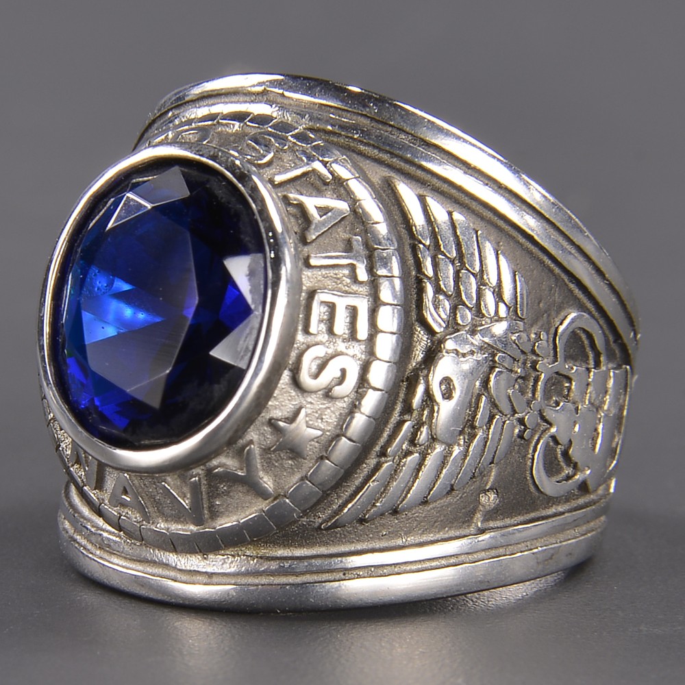 カレッジリング US NAVY サファイア | ミリタリーショップ レプマート